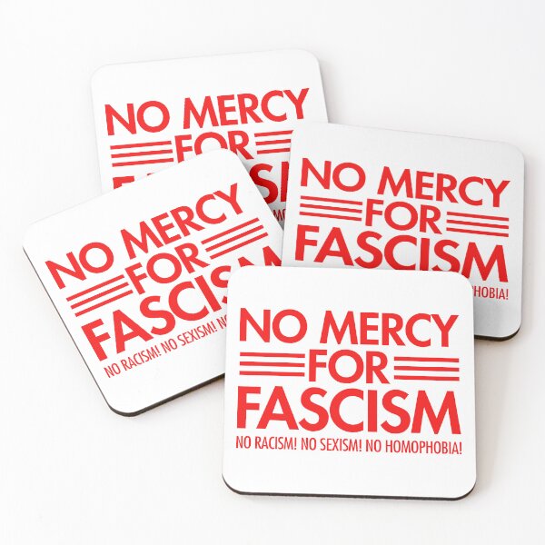 Item preview, NO MERCY FOR FASCISM - No Racism - No Sexism - No homophobia - red 2 designed and sold by Thelittlelord.