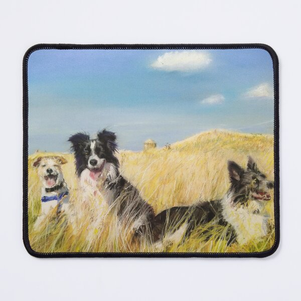 Item preview, 3 Happy Dogs on a Summer Walk  designed and sold by LornaBowdenART.