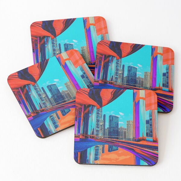 Item preview, Neon Cityscape Reflections designed and sold by Bearabilia.