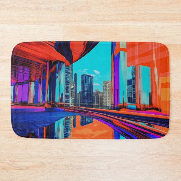Item preview, Neon Cityscape Reflections designed and sold by Bearabilia.