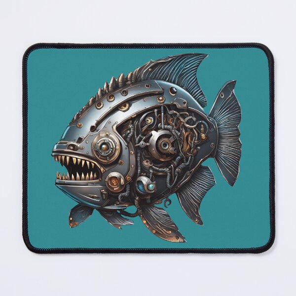 Item preview, The Piranha is Cybernetic, Mechanical, Steampunk. designed and sold by Ant Category.