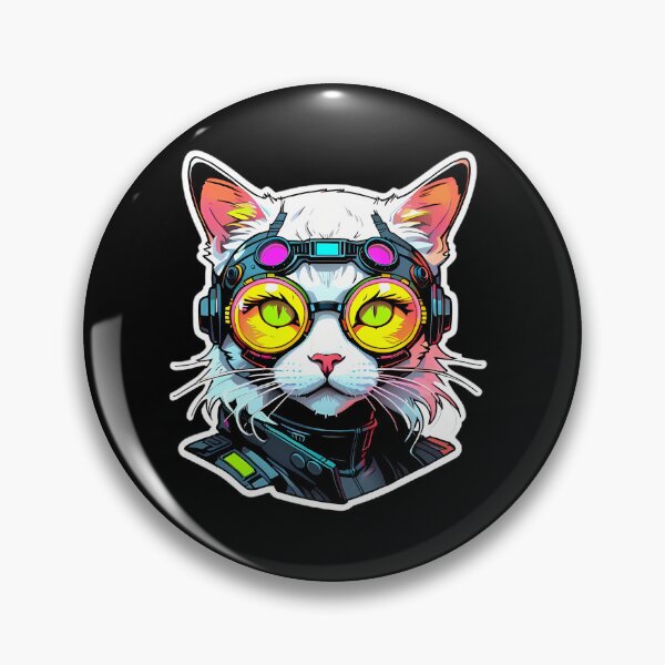 Item preview, Cyberpunk Kitty: Neon Meow Vibes designed and sold by Flash Flick Ideas.