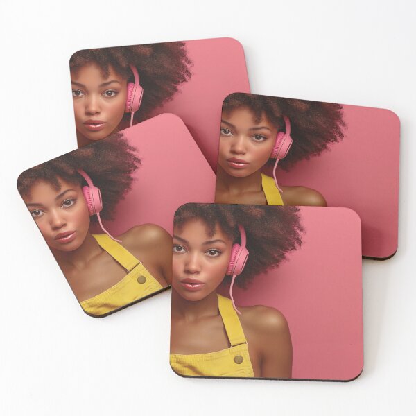Item preview, Confident woman with headphones on designed and sold by anytka.