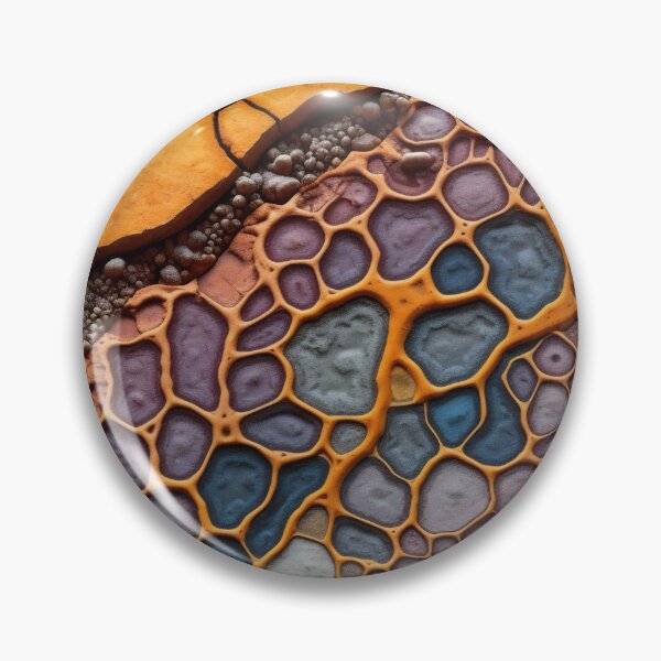 Item preview, Close-up of beautiful minerals magnified to reveal the microscopic organisms and bacteria that once thrived within it. Intricate patterns and vibrant colors designed and sold by anytka.