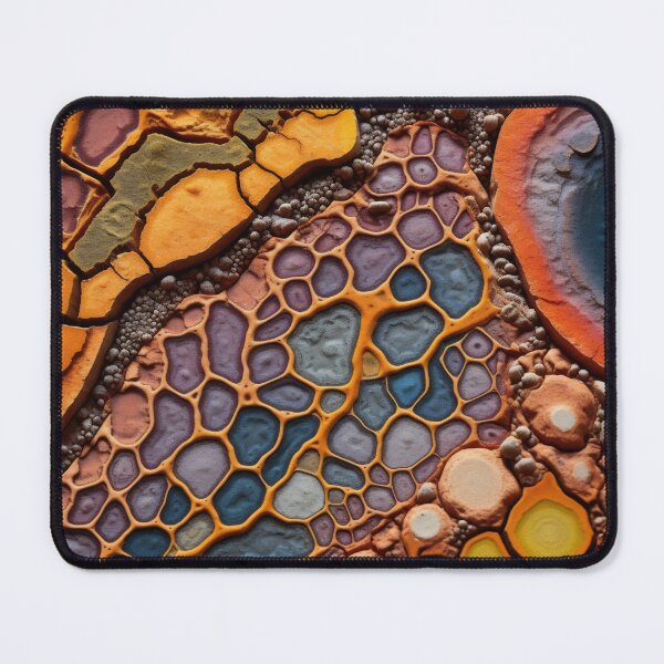Item preview, Close-up of beautiful minerals magnified to reveal the microscopic organisms and bacteria that once thrived within it. Intricate patterns and vibrant colors designed and sold by anytka.
