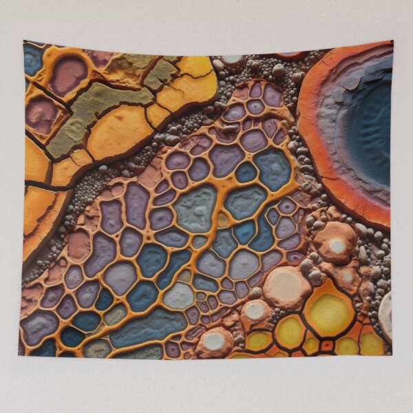 Item preview, Close-up of beautiful minerals magnified to reveal the microscopic organisms and bacteria that once thrived within it. Intricate patterns and vibrant colors designed and sold by anytka.