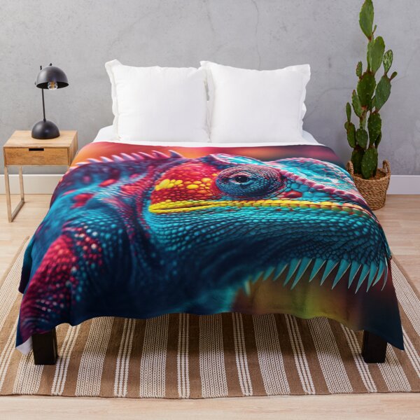 Item preview, Lizard chameleon on colorful background designed and sold by anytka.