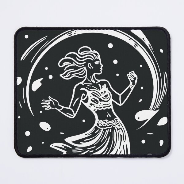 Item preview, Woman dancing in a meadow, Lineart designed and sold by BestRebel.