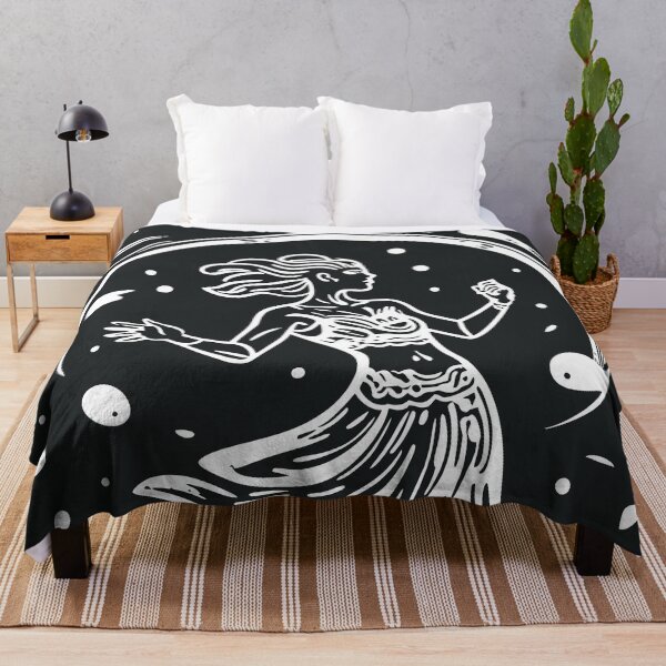 Item preview, Woman dancing in a meadow, Lineart designed and sold by BestRebel.