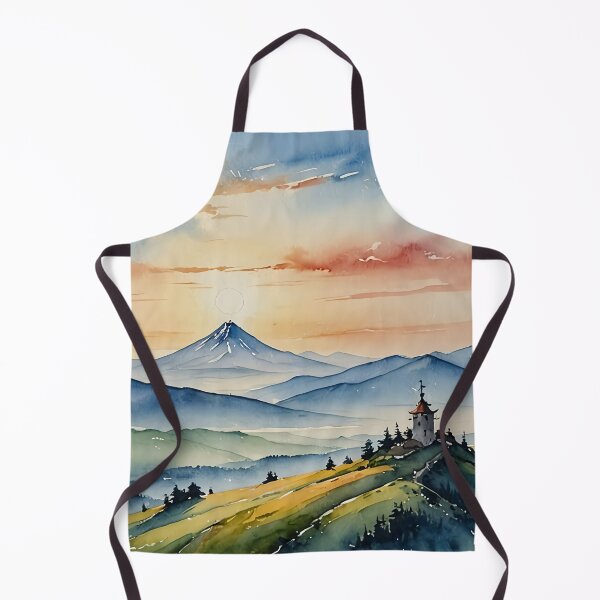 Item preview, mountain landscape (watercolor) designed and sold by Palatinasart.