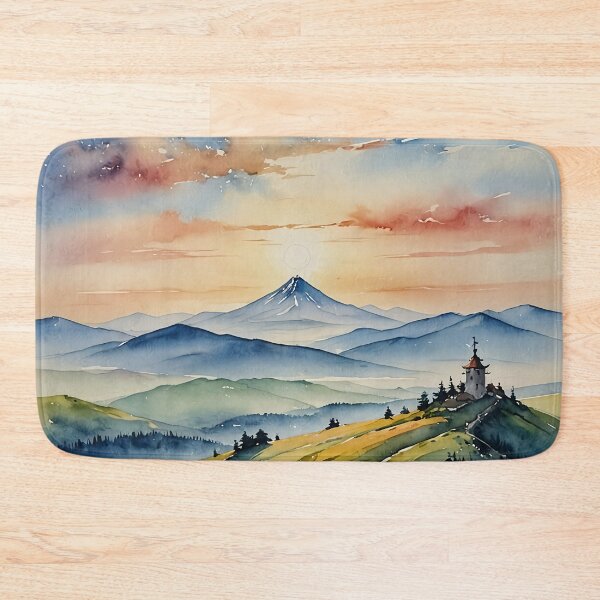 Item preview, mountain landscape (watercolor) designed and sold by Palatinasart.