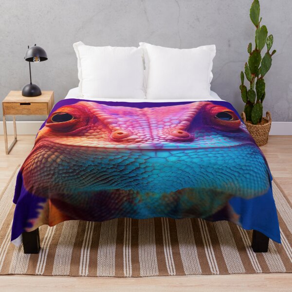 Item preview, Lizard chameleon on colorful background designed and sold by anytka.