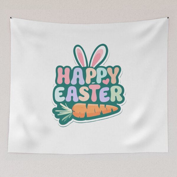 Item preview, Happy Easter Text Design - Festive Easter Typography Art designed and sold by Colorful-Garden.