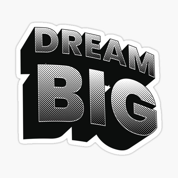 Item preview, Dream Big 3D T-Shirt Design – Inspirational Typography Art black colour  designed and sold by Elitees01.
