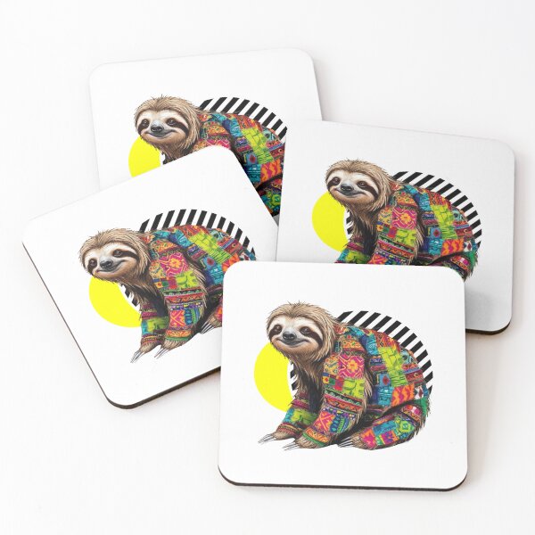 Item preview, Patchwork Paradise: Folk Neon Collage Animals Collection designed and sold by MiszungART.