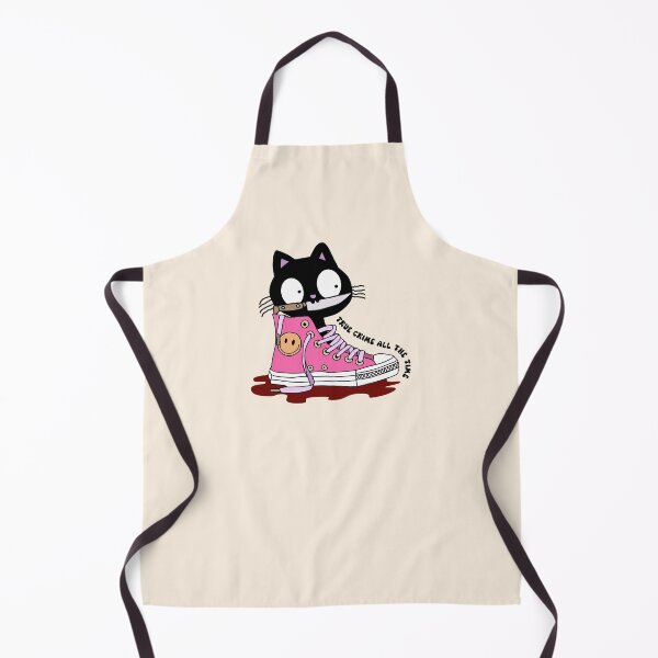 Item preview, True crime all the time black cat with knife designed and sold by FatBirdie.
