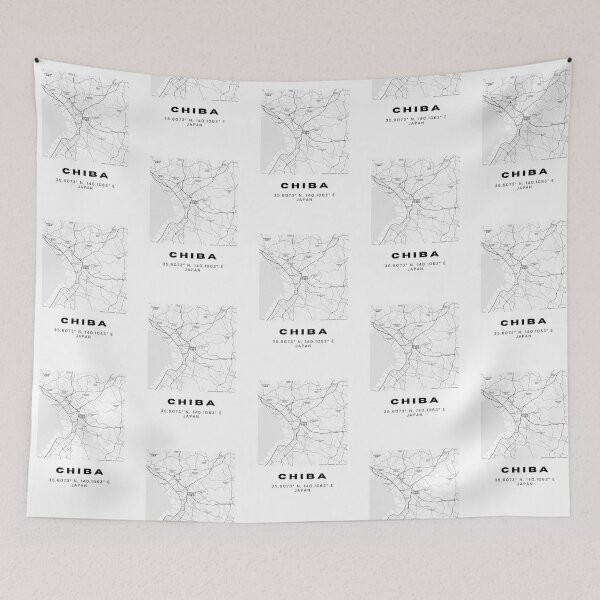 Item preview, Minimalist Chiba Map Art - Japan City Coordinates Design designed and sold by RM-Journey.
