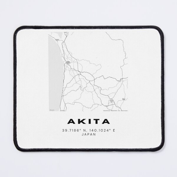 Item preview, Minimalist Akita Map Art - Japan City Coordinates Design designed and sold by RM-Journey.