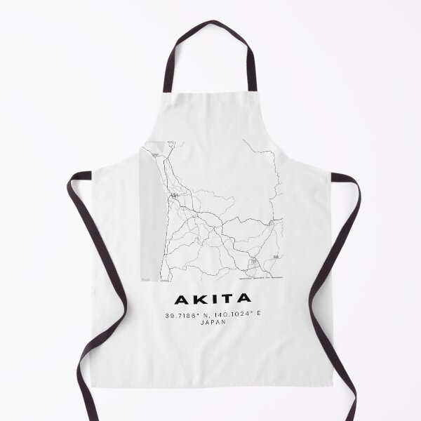 Item preview, Minimalist Akita Map Art - Japan City Coordinates Design designed and sold by RM-Journey.