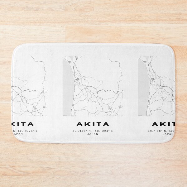Item preview, Minimalist Akita Map Art - Japan City Coordinates Design designed and sold by RM-Journey.