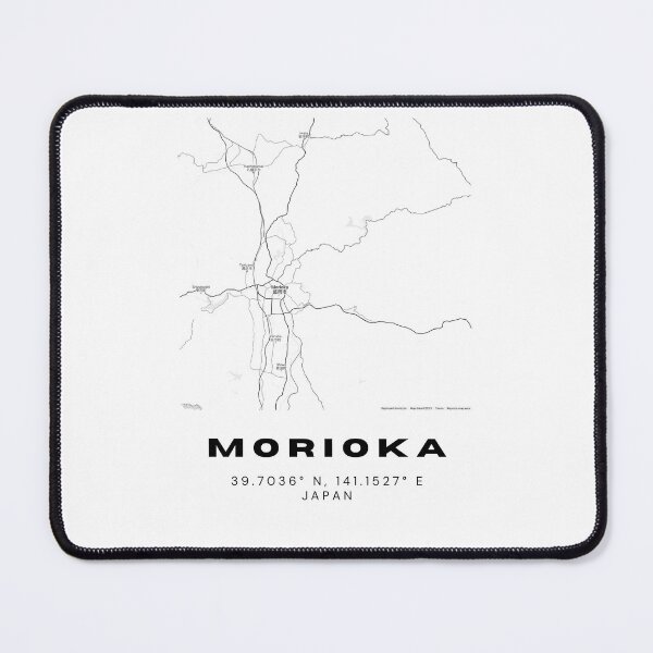 Item preview, Minimalist Morioka Map Art - Japan City Coordinates Design designed and sold by RM-Journey.