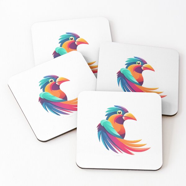 Item preview, Polygonal illustration of bird. A minimalist colored logo made of lines featuring the silhouette of a geometric bird. Simple triangular shapes and lines. designed and sold by anytka.