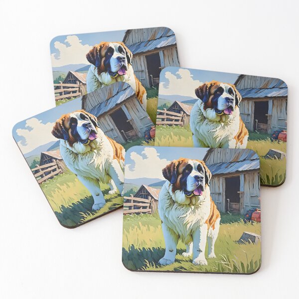 Item preview, Saint Bernard On The Farm designed and sold by Paw's Arts.