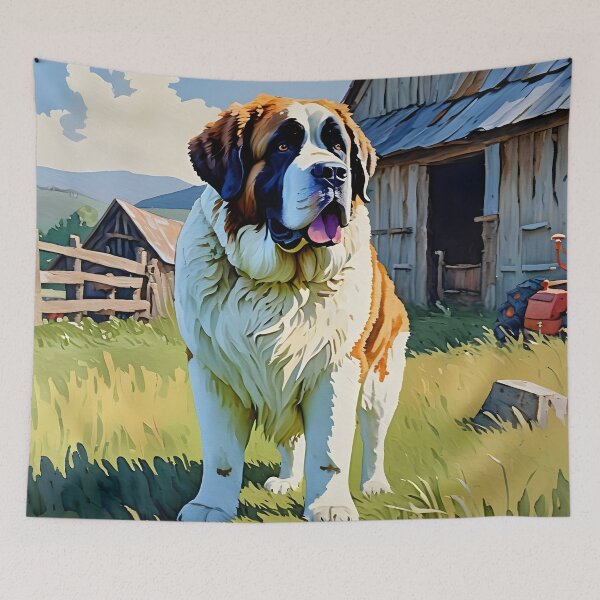 Item preview, Saint Bernard On The Farm designed and sold by Paw's Arts.