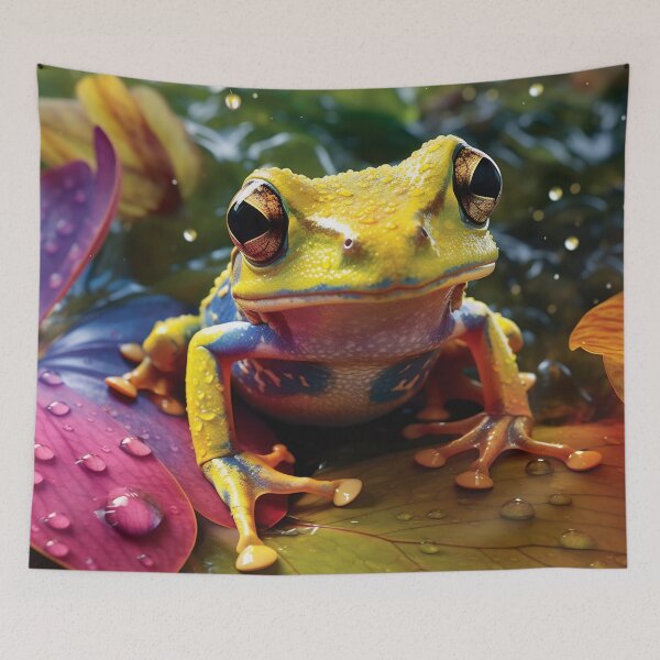 Item preview, Poison vivid color frog. Poisonous animal of tropical rainforest. Pet in terrarium designed and sold by anytka.