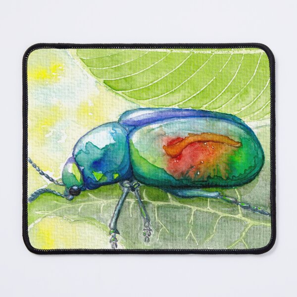 Item preview, beetle watercolor designed and sold by EwieEnte.