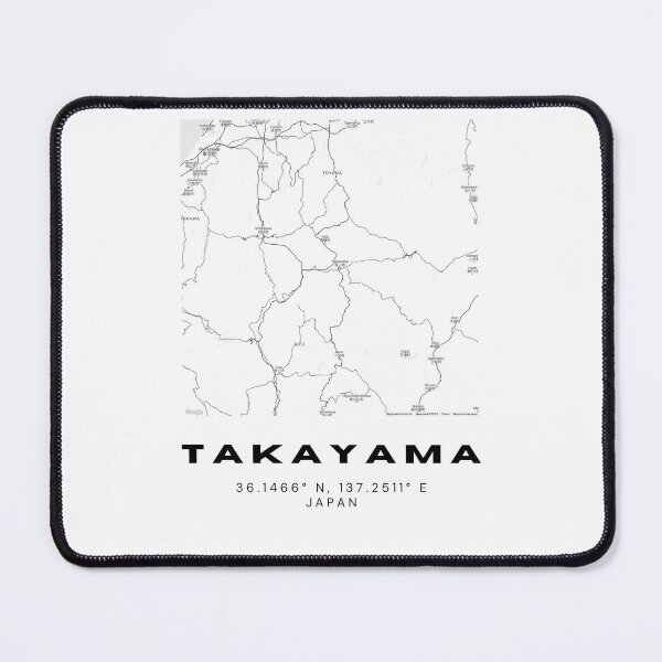 Item preview, Minimalist Takayama Map Art - Japan City Coordinates Design designed and sold by RM-Journey.