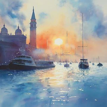 Artwork thumbnail, Venice In Watercolor by Rtymer