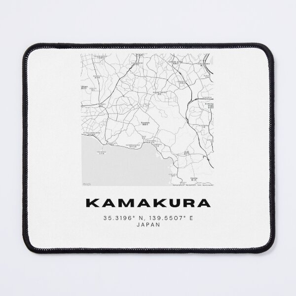 Item preview, Minimalist Kamakura Map Art - Japan City Coordinates Design designed and sold by RM-Journey.