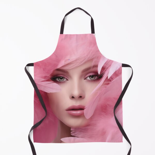 Item preview, Close up fashion studio photo of an elegant woman in pink feathers designed and sold by anytka.