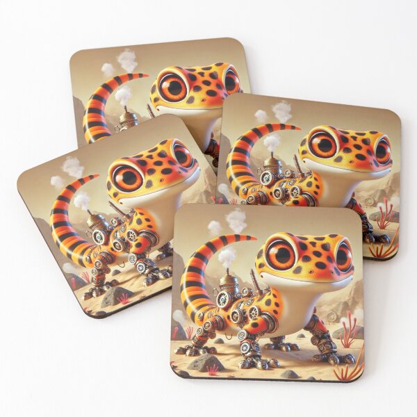 Item preview, Steampunk Tangerine Leopard Gecko designed and sold by Sillytoe.