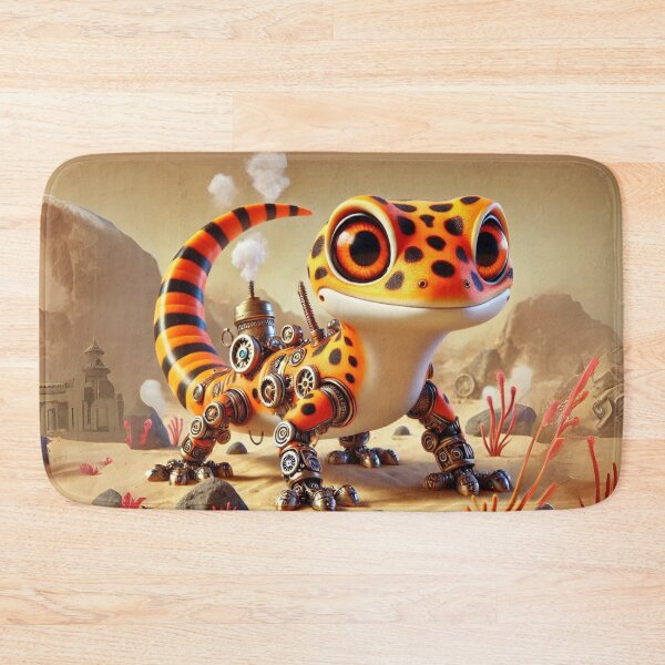 Item preview, Steampunk Tangerine Leopard Gecko designed and sold by Sillytoe.