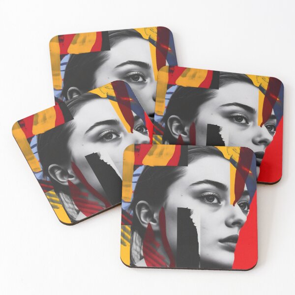Item preview, Popup poster with woman portrait. Colorful digital art designed and sold by anytka.