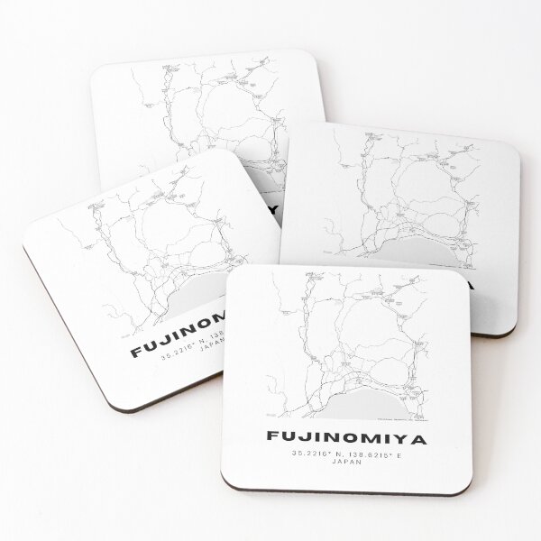 Item preview, Minimalist Fujinomiya Map Art - Japan City Coordinates Design designed and sold by RM-Journey.