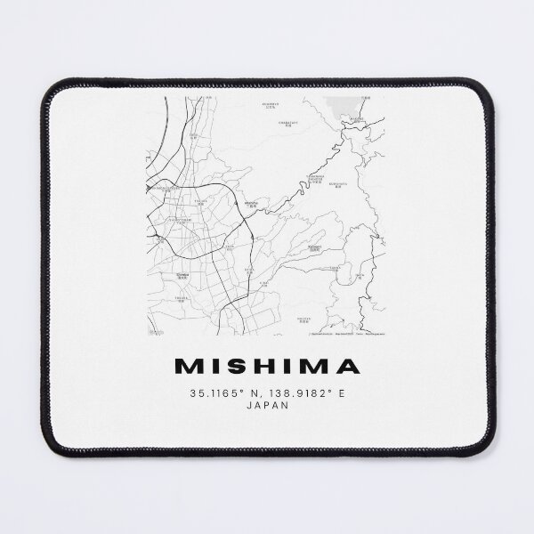 Item preview, Minimalist Mishima Map Art - Japan City Coordinates Design designed and sold by RM-Journey.