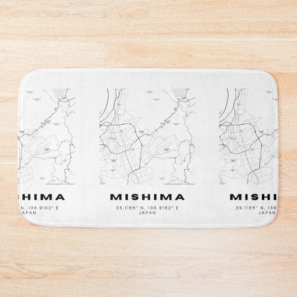 Item preview, Minimalist Mishima Map Art - Japan City Coordinates Design designed and sold by RM-Journey.