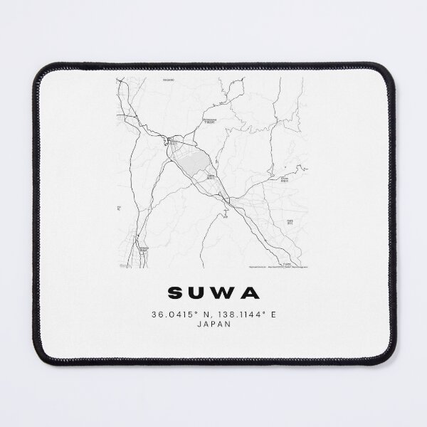 Item preview, Minimalist Suwa Map Art - Japan City Coordinates Design designed and sold by RM-Journey.