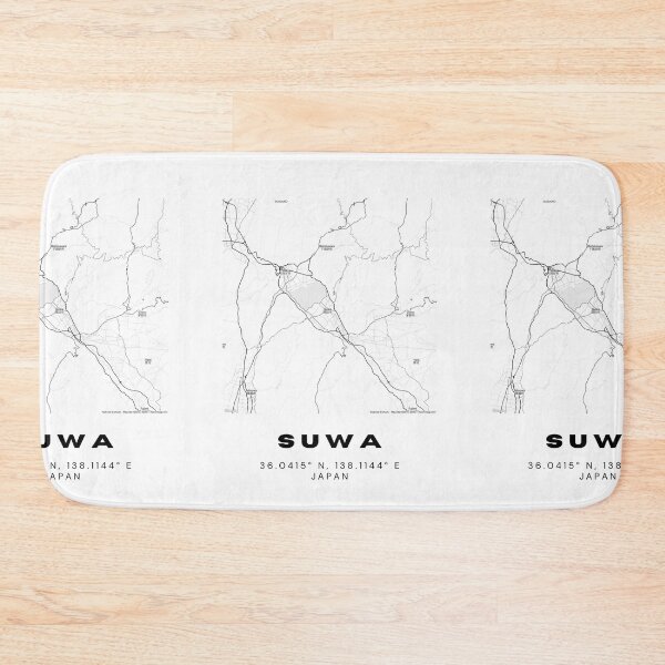Item preview, Minimalist Suwa Map Art - Japan City Coordinates Design designed and sold by RM-Journey.