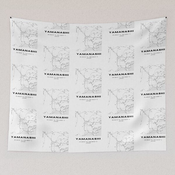 Item preview, Minimalist Yamanashi Map Art - Japan City Coordinates Design designed and sold by RM-Journey.