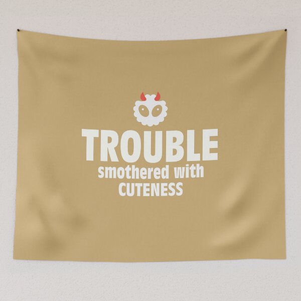 Item preview, Trouble smothered with cuteness designed and sold by Monkey's Shop.
