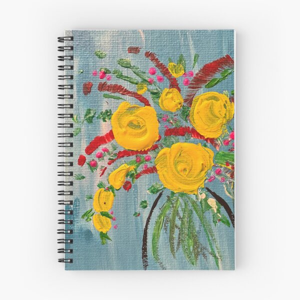 Artikelvorschau, Gelbe Rosen in Vase mit blauem Hintergrund entworfen und verkauft von SDosierDesign.