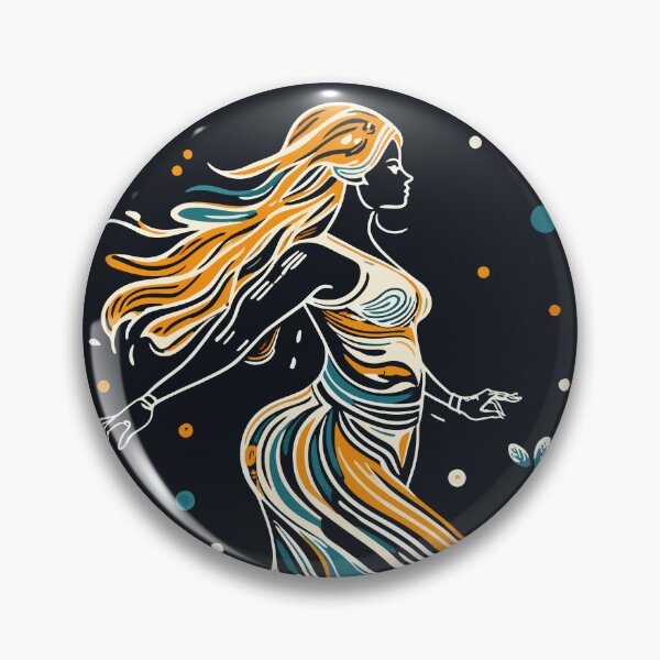 Item preview, Woman walking in the meadow, Folk designed and sold by BestRebel.