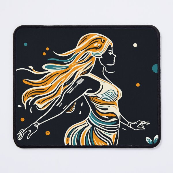 Item preview, Woman walking in the meadow, Folk designed and sold by BestRebel.