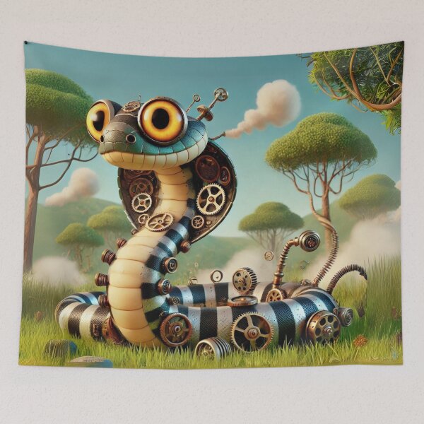 Item preview, Steampunk Tasmanian Tiger Snake designed and sold by Sillytoe.