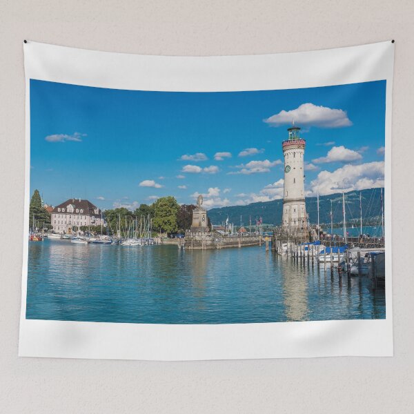 Item preview, Lighthouse of Lindau at lake Constance, Bodensee designed and sold by dvoevnore.