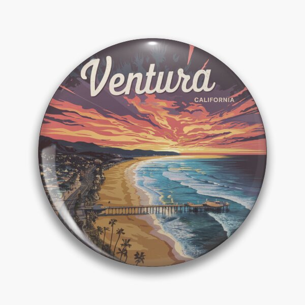 Item preview, Ventura, California - Vintage Aerial View designed and sold by CircinusStore.